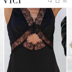 Vici satin midi dress - NWT